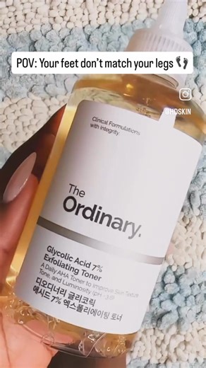 6.6K views · 25 reactions | Darker toes? Uneven feet? Ashy patches?梁梁梁 Here's the quick fix Exfoliate with The Ordinary Glycolic Acid  Brighten with Eqqualberry Vitamin Illuminating Serum  Hydrate with any moisterzer or lotion. Because YOUR feet deserves to glow too‍♀️ #kbeautynigeria #eqqualberry #artois #bodycareroutine #koreanbodycare | Beauty dot | Facebook