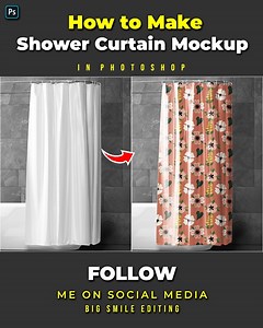 94K views · 808 reactions | How to make ripple fold curtain mockup in adobe photoshop | Big Smile Editing | Facebook