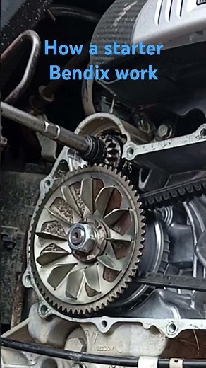 How a starter Bendix work #automobile #engine #animation