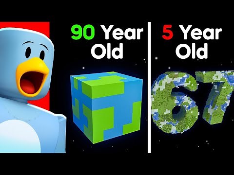 Reacting to MINECRAFT at DIFFERENT AGES (100 YEAR OLD)
