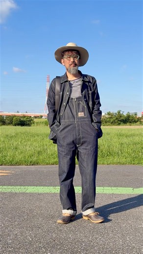 STAR OVERALLのカバーオール＆オーバーオールで、デニムオンデニム👖 #デニムコーデ #デニム #オーバーオール