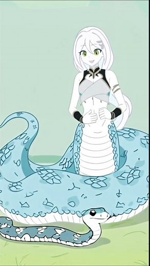 Lamia Huroko#Small Animation#Happy#Playing With Baby Snakes