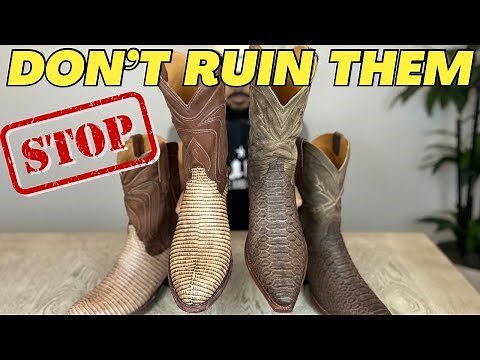 How To Clean Tecovas Snake and Lizard Cowboy Boots 🐍 🦎 (Matte & Two-Tone Colors)
