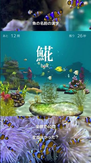 【タイピング】お魚タイピング 全部分かった？？ #shorts #タイピング
