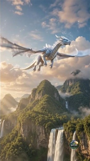 🐉 Peaceful Dragons Flying Over Mountains 😍 #shorts