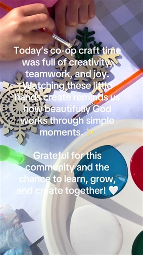 Celebrating another beautiful day of creativity and connection at our homeschool co-op. Grateful for these sweet moments where little hands create big joy. ✨🤍 #HomeschoolCoop #HomeschoolLife #ChristianHomeschool #FaithAndFamily #creatorsearchinsights