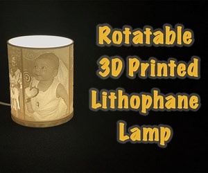 Rotatable Custom Picture Lamp - 3D Printed Lithophane Lamp