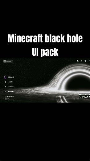 Minecraft black hole Ui pack mcpe #mod