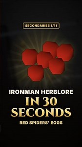 Ironman Herblore in 30s: Red Spiders' Eggs #osrs #shorts