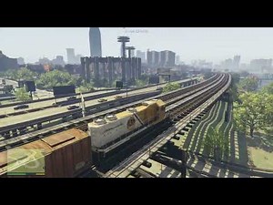 GTA V - Freight train in Liberty City!!!
