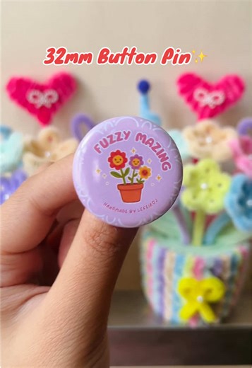 Trying our logo to a button pin.✨ So cutesyy!🥹❤️ We are now offering button pin services. Available size as of now is 32mm. For orders and inquiries, just send us a message directly to our f b page. Link on bio.✨ 📩: Fuzzy Mazing #HandmadeWithLove #souvenirsph #craftedwithloveandpassion #craftmanship #SupportLocalPH #fuzzymazing
