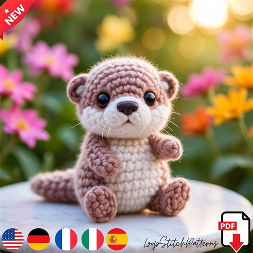 Amigurumi Otter Crochet Pattern, Easy DIY Plushie Tutorial, Cute Kawaii Stuffed Animal, Instant PDF Download - Etsy