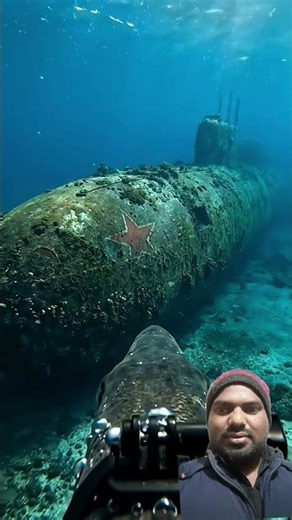 Predatory Fish with a GoPro Explores a Sunken Soviet Submarine #interesting #viralvideo