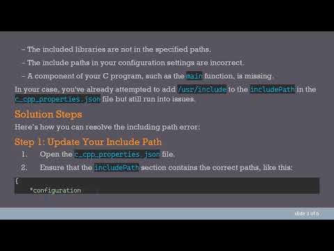 Fixing Including Path Errors in Visual Code