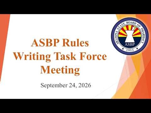 September 24, 2026 - Rule Writing Taskforce Meeting