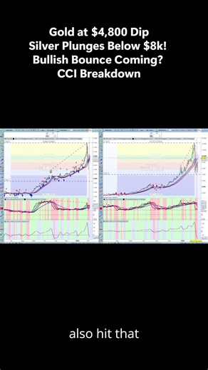 Gold at $5,000 Dip Silver Plunges Below $8k! Bullish Bounce Coming?? CCI Breakdown