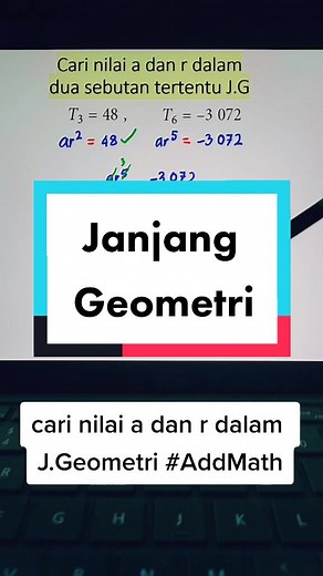 Janjang Geometri: Cari Nilai A dan R