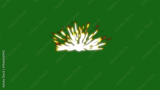 Anime hit impact effects with spark explosion animation, 4k animated punch burst for fight scene overlays, motion graphics, action videos, and video editing, sparks, colorful, cartoon hit effects, 4k