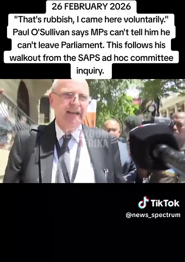 Paul O'Sullivan Walks Out of SAPS Inquiry