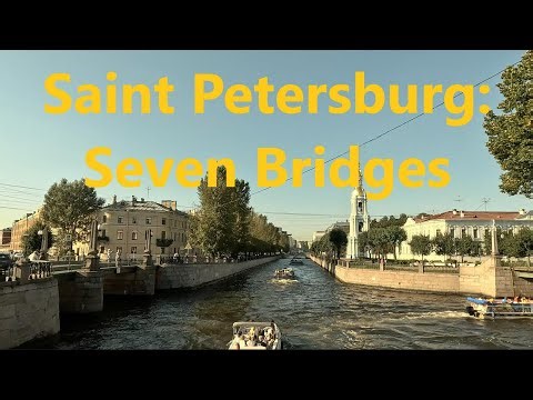 4K Walking Tour: Seven Bridges to Sennaya Square | St. Petersburg, Russia
