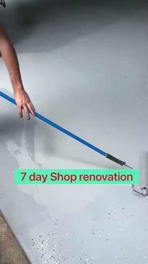 BEHR Concrete epoxy floor shop renovation