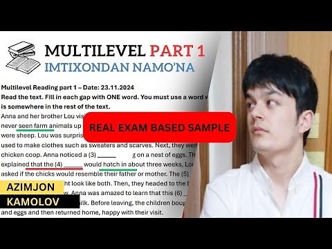 Multilevel Reading Part 1 Real Sample