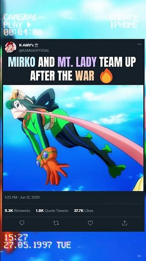 MIRKO AND MT. LADY TEAM UP AFTER THE WAR 🔥 | #anime #animeedit #myheroacademia