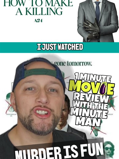 How to Make a Killing – One-Minute Movie Review I went into How to Make a Killing completely blind and I’m honestly glad I did. What starts as a slick inheritance thriller turns into this sharp, darkly funny ride about greed, entitlement, and just how far someone will go to get what they think they deserve. Glen Powell absolutely carries it — cool, calculated, and quietly intense in a way that keeps you locked in. It’s got tension, twists, and just enough dark humor to make you smirk at moments 