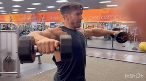 Adam Charlton on Instagram: "Shoulders today! I love super setting side dumbbell raise with single arm front raise💪 Feel that burn 🔥"