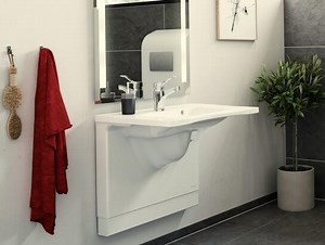 Pressalit Matrix Height Adjustable ADA Bathroom Sink