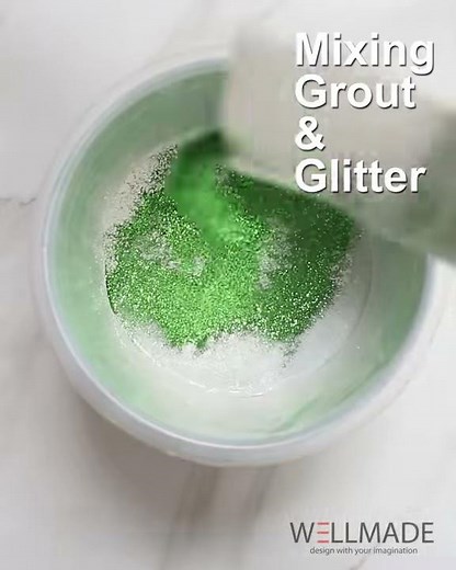 How to Wellmade Glitter Grout Additives DIY For Wall Floor Tile Mosaic Kitchen Bathroom