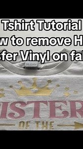 Easy hack to remove HTV on a tshirt