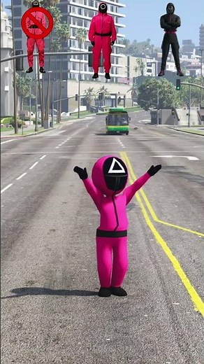 Car Challenge Squid Worker in GTA V #6 | #shorts #gta5 #cartoon