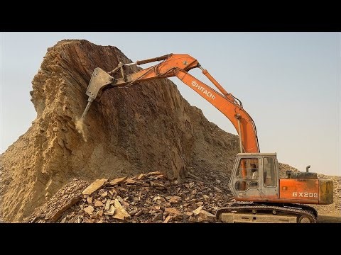 EXCAVATOR OPERATOR VIEW: Humming and Drilling in Action!” #excavators #stonemachinery #sand #mining