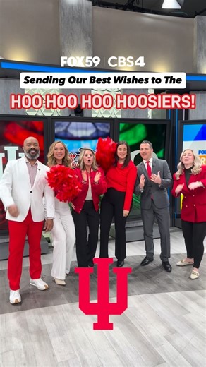 HOO HOO HOO HOOSIERS!📣🏈 • The team at FOX59/CBS4 is sending our best wishes to the Hoosiers this weekend as they compete for the chance to go to the national championship. • Drop your good luck messages below! • #hoosiers #iu #peachbowl #indianauniversity #fox59 #news #indiana #indiananews #fox59news #sports #weather #indy #indianapolis #exploreindy #trending #cbs4 #cbs4indy | FOX59 News