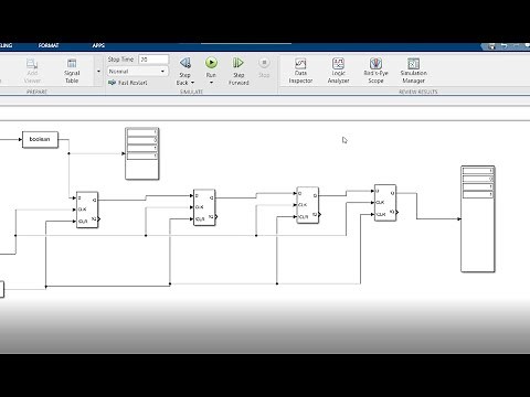 Shift Resister using D flip flop in Simulink||MATLAB