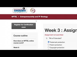 NPTEL » Entrepreneurship and IP Strategy | Quiz: Week 3 : Assignment 3 Solution 2021