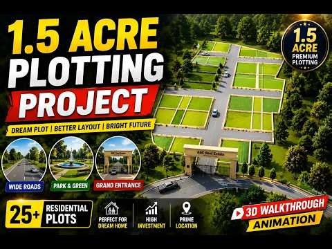 1.5 Acre Plotting Project | 3D Walkthrough Animation | Residential Layout Design | Empiro Studio