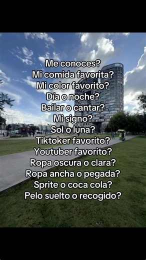 Me conoces? Preguntas sobre comida, color y estilo