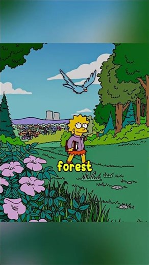 Lisa meets sheep in forest #simpsons