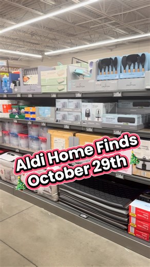 Aldi Home Finds for October 29th!!! I’m so excited and already in the Christmas spirt 🤣 no really I have my Christmas lights up and ready 🫣 What are you grabbing this week!! #aldiusa #aldimademedoit #grocerylist #holidaydecor | Aldi.Mademedoit
