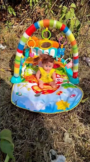 Cute Baby Doll With Pink Stroller & Play Gym Mat Unboxing 🧸👶