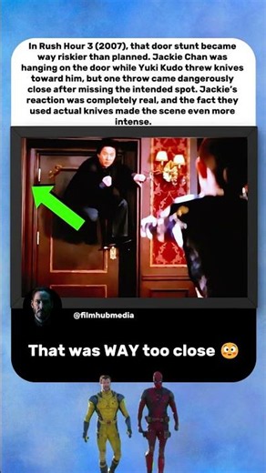 Rush Hour 3 (2007) That Knife Almost Hit Jackie Chan 😳