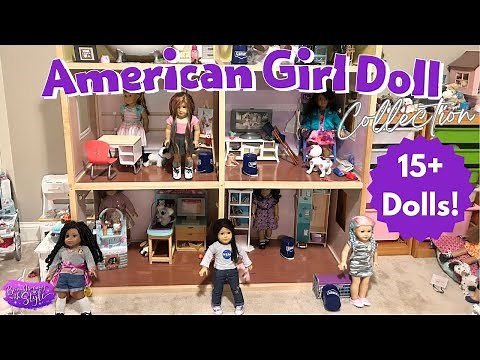 American Girl Doll Collection & 18-inch Dolls Dollhouse Tour ✨