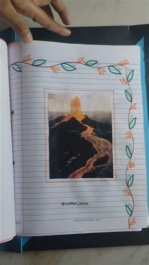 Science Art Integrated project on Natural disaster (Volcano & cyclone) ✨