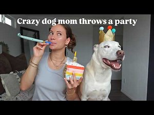 Celebrating my dog's 4th birthday!! He was scared of my craziness🥳🎂🎉