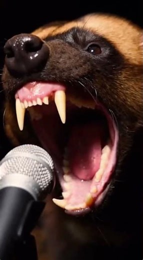 Wolverine's Epic Mic Drop Scares Off a Pack of Wolves! #WildlifeReaction #FunnyAnimals