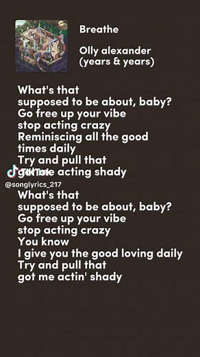 Breathe Lyrics by Olly Alexander - Full Song Text