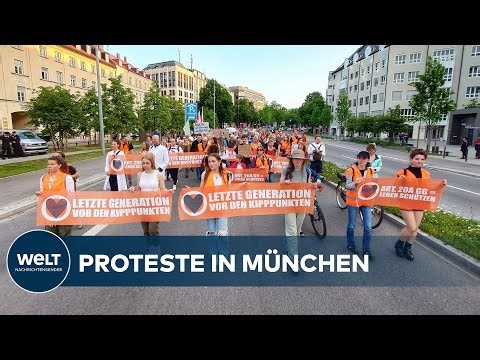 "LETZTE GENERATION": Massive Proteste in München gegen Razzia bei den Klimaaktivisten