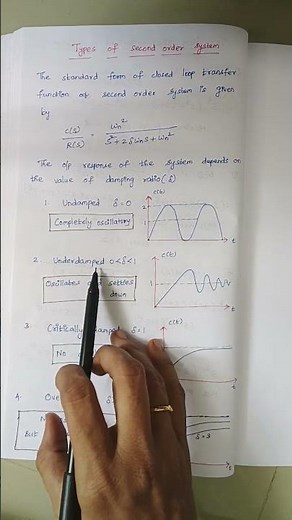 Types of second order system